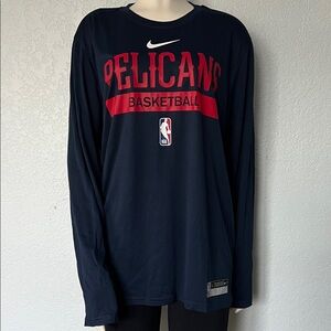 NWT Nike Pelicans Dri-Fit Long Sleeve Shirt Men’s Large NBA Basketball Tee